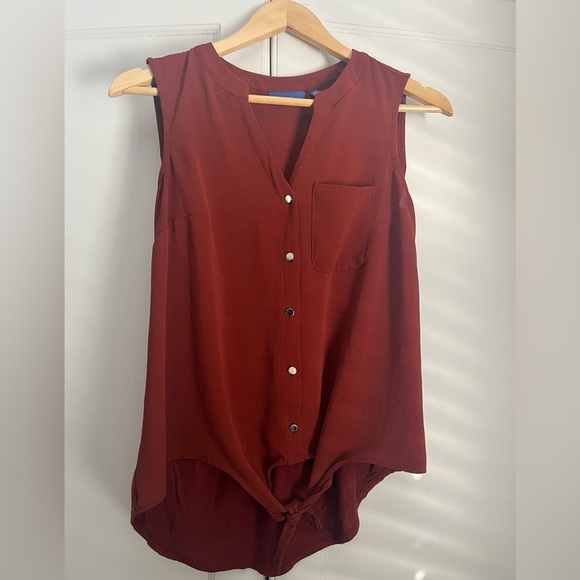 Apt. 9 Tie Front Sleeveless Blouse - Picture 1 of 3